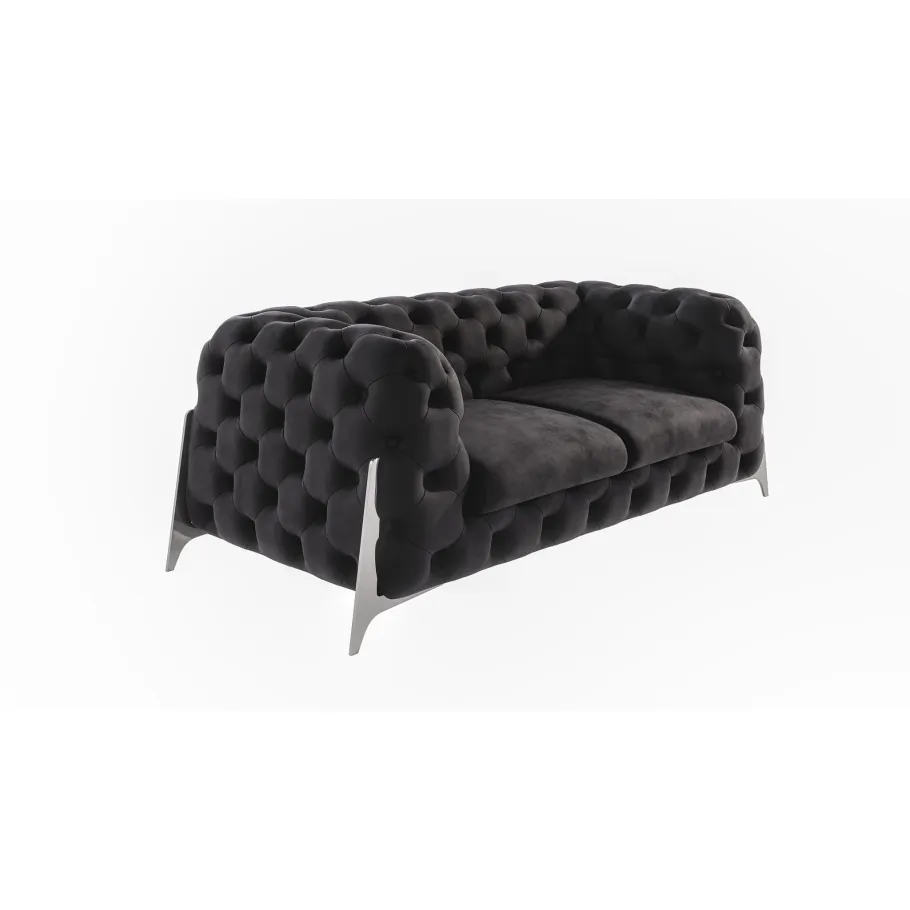 Chesterfield KALIFORNIA 2 glamouröses gestepptes Zweisitzer-Sofa