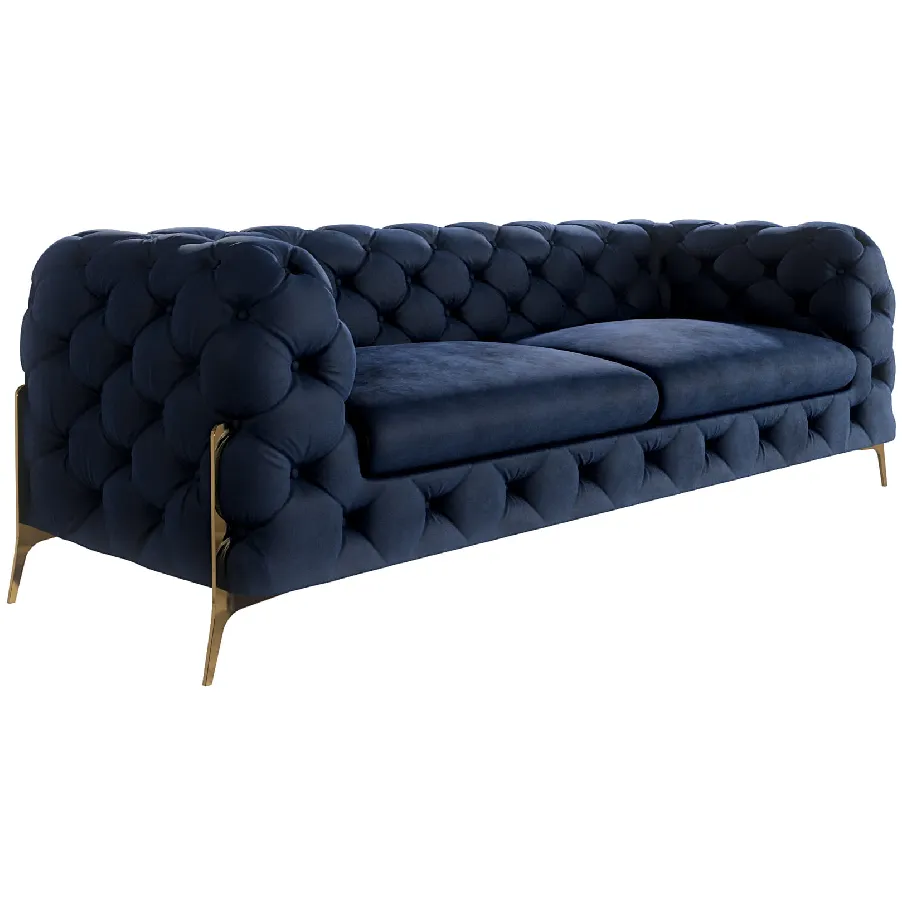Glamour gestepptes Chesterfield TEO HIGH 2,5 Dreisitzer-Sofa