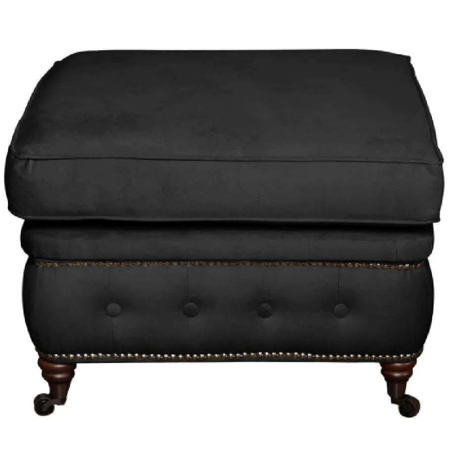Glamour gesteppter Sitzpuff 75x70 VINCENT