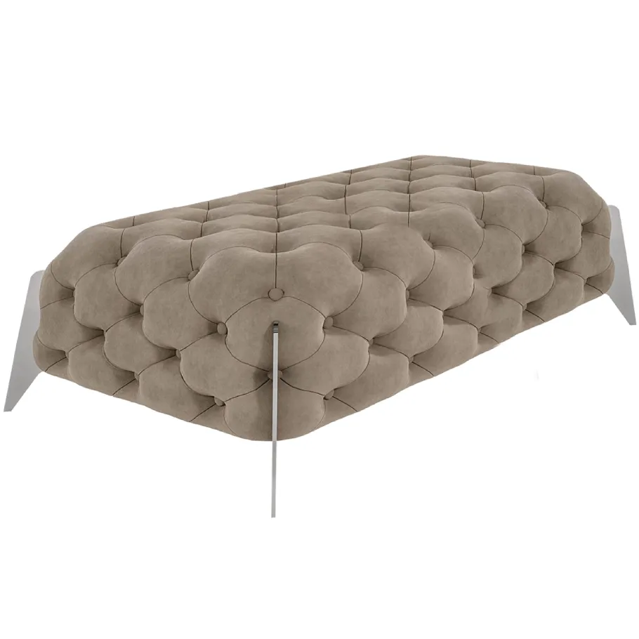 Gesteppter Sitzpuff Chesterfield 120x60 KALIFORNIEN