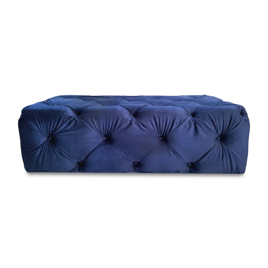 Gesteppter Sitzpuff Chesterfield 130x65 BENTLEY