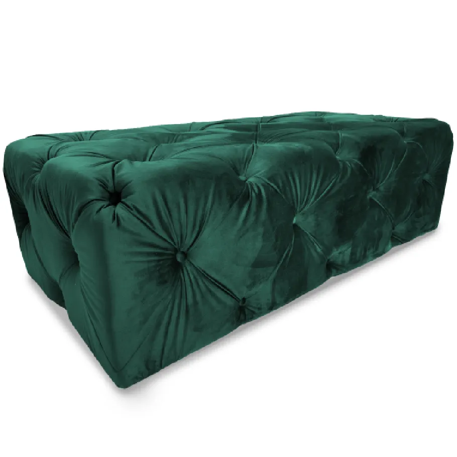 Gesteppter Sitzpuff Chesterfield 130x65 BENTLEY