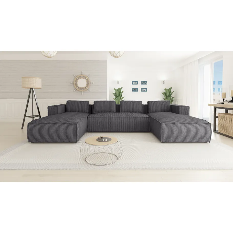 Modernes Sechssitzer-Ecksofa ESMO U