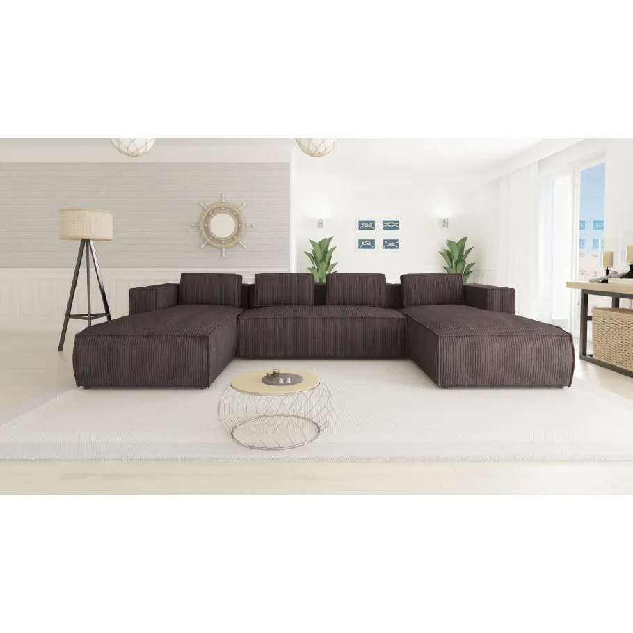 Modernes Sechssitzer-Ecksofa ESMO U