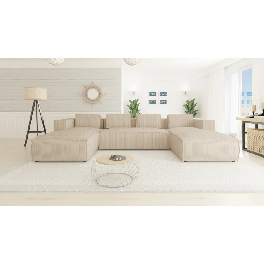 Modernes Sechssitzer-Ecksofa ESMO U