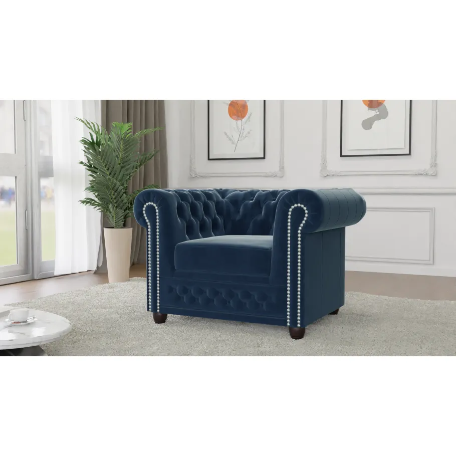 FELIX gesteppter Chesterfield-Sessel