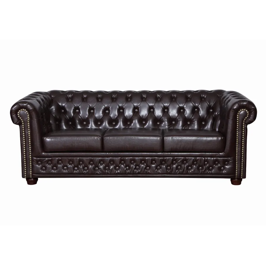 Chesterfield FELIX 3 gestepptes Dreisitzer-Sofa mit Schlaffunktion