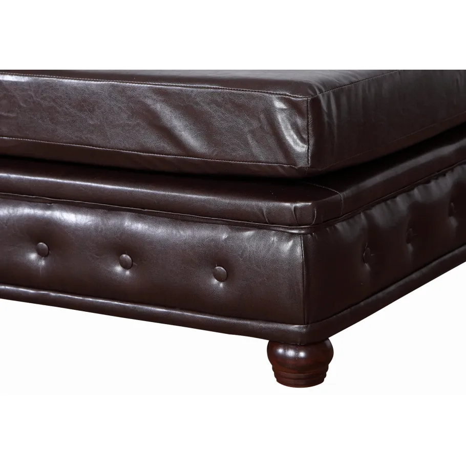 Gesteppter Chesterfield-Hocker 75x70 FELIX