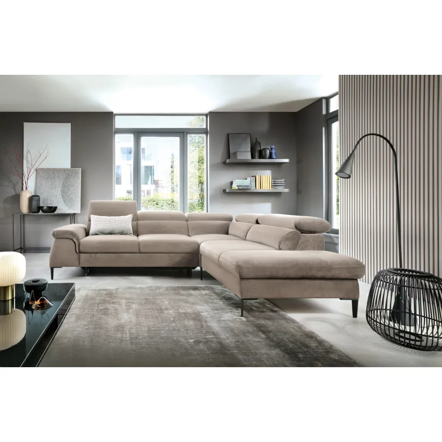 Modernes Fünfsitzer-Ecksofa mit Schlaffunktion Lumes L