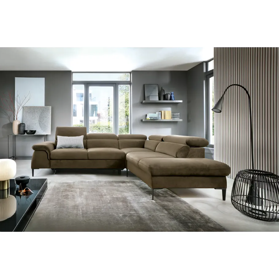 Modernes Fünfsitzer-Ecksofa mit Schlaffunktion Lumes L