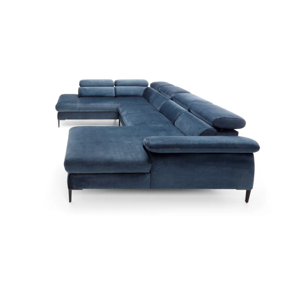 Modernes Siebensitzer-Ecksofa mit Schlaffunktion Lumes U