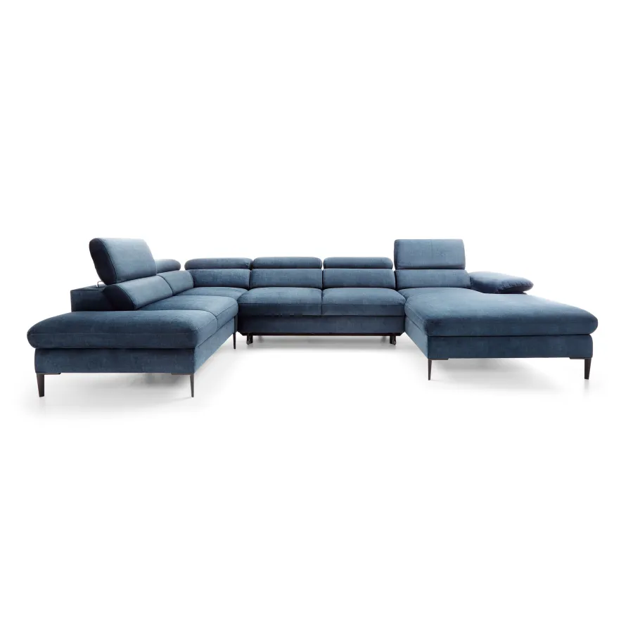 Modernes Siebensitzer-Ecksofa mit Schlaffunktion Lumes U