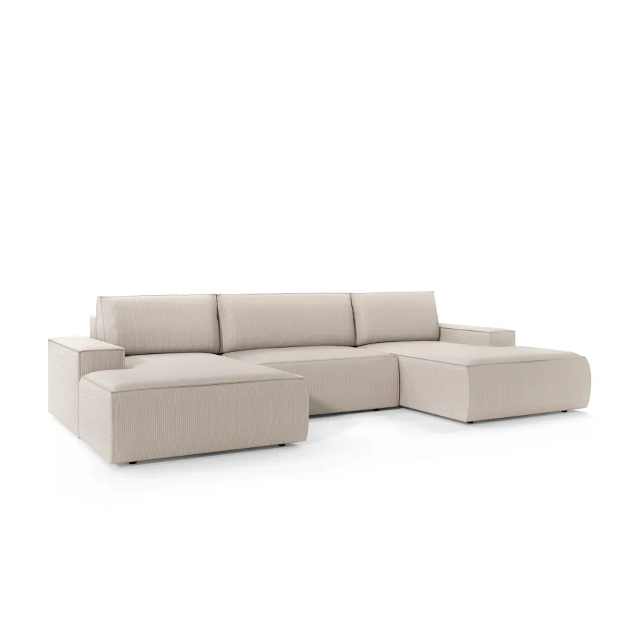 Modernes Sechssitzer-Ecksofa mit Schlaffunktion Ford U