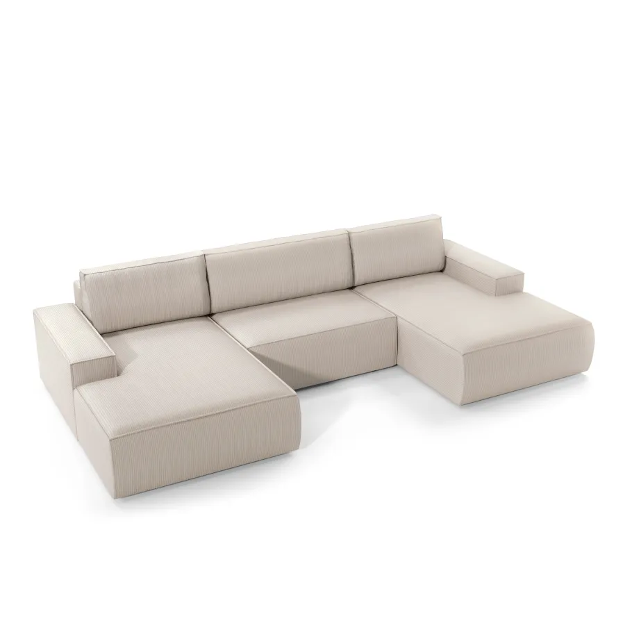 Modernes Sechssitzer-Ecksofa mit Schlaffunktion Ford U