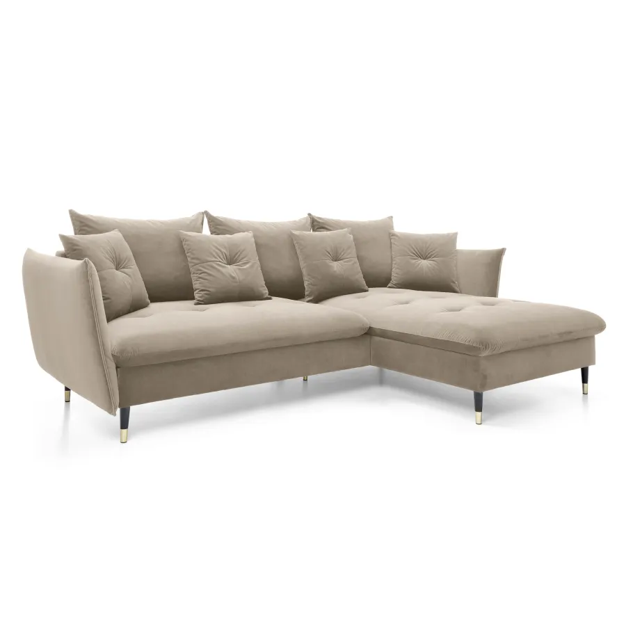Klassisches Viersitzer-Ecksofa Lamo mit Schlaffunktion