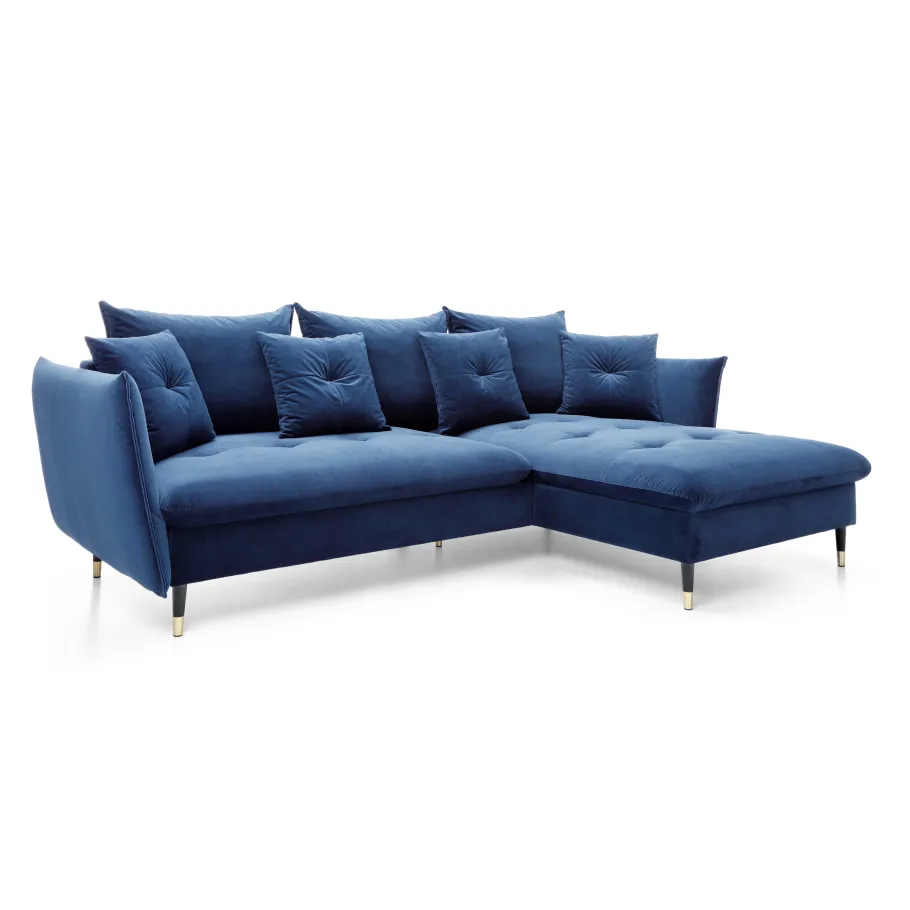 Klassisches Viersitzer-Ecksofa Lamo mit Schlaffunktion