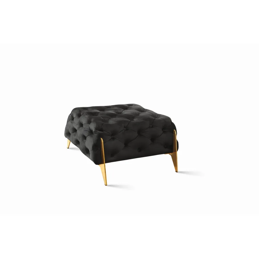 Gesteppter Sitzpuff Chesterfield 80x80 KALIFORNIEN