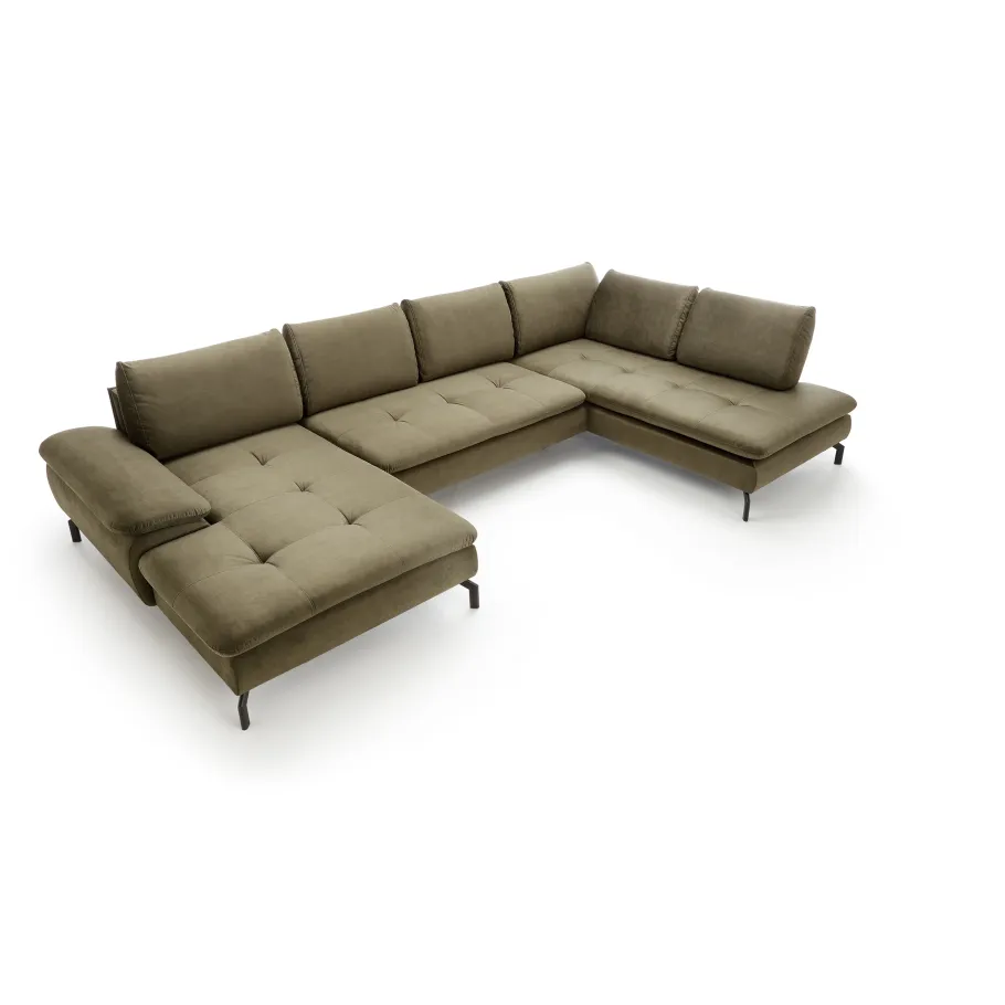 Ecksofa für sechs Personen mit Schlaffunktion Olive U
