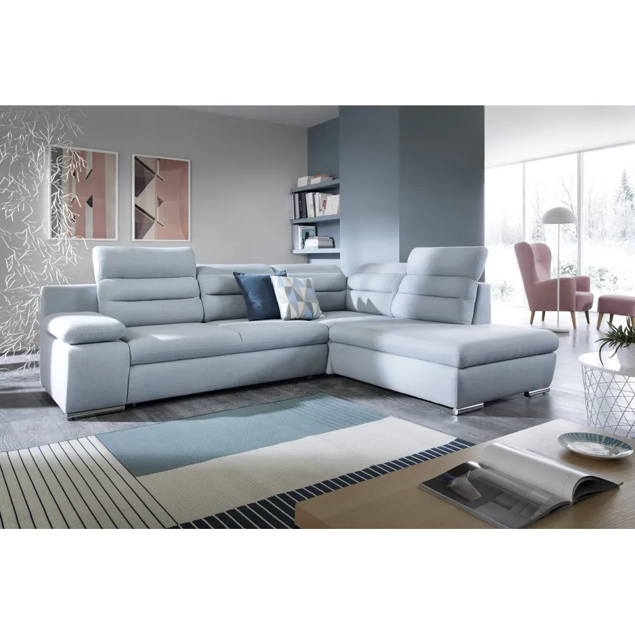 Ein modernes Fünfsitzer-Ecksofa mit Schlaffunktion Reno