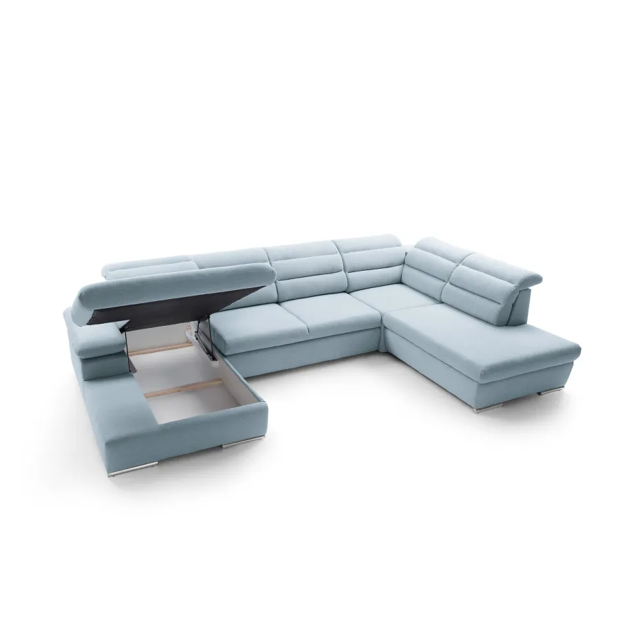 Modernes Siebensitzer-Ecksofa mit Schlaffunktion Reno U