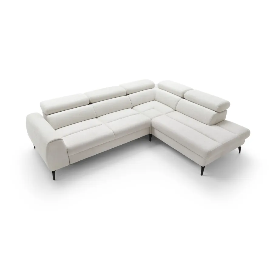 Modernes Fünfsitzer-Ecksofa mit Schlaffunktion Lea L