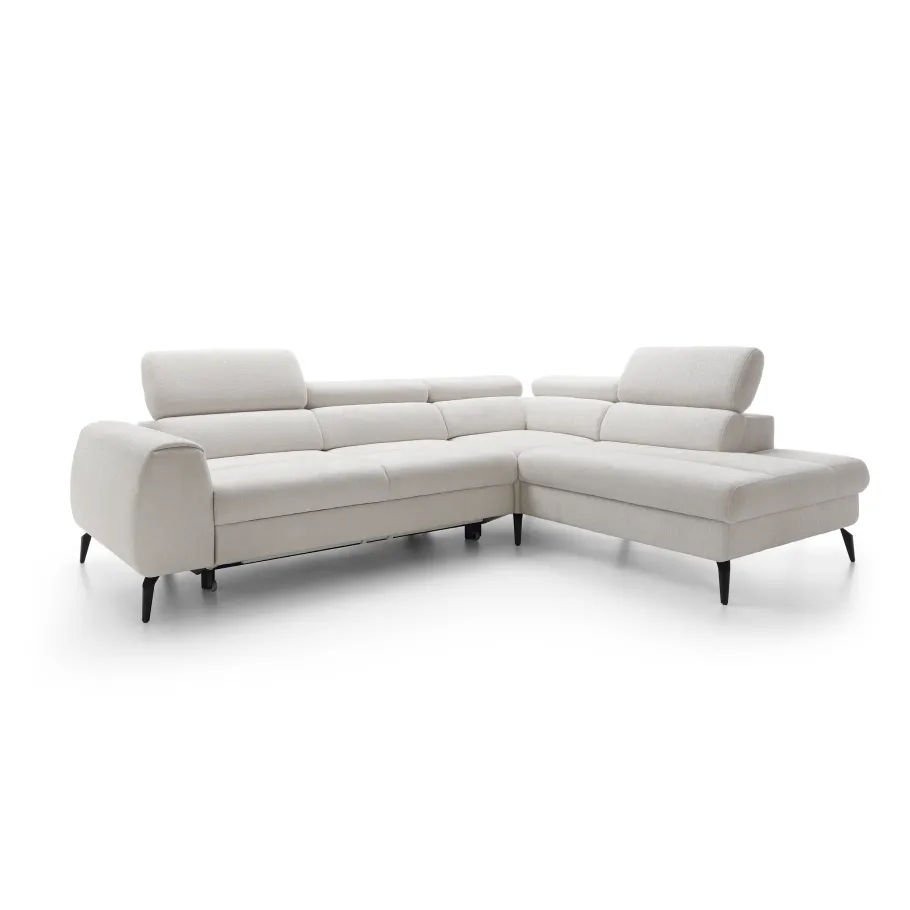Modernes Fünfsitzer-Ecksofa mit Schlaffunktion Lea L