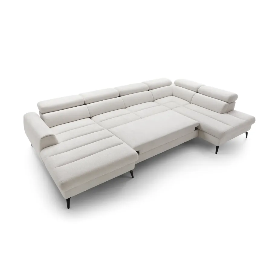 Modernes Siebensitzer-Ecksofa mit Schlaffunktion Lea U