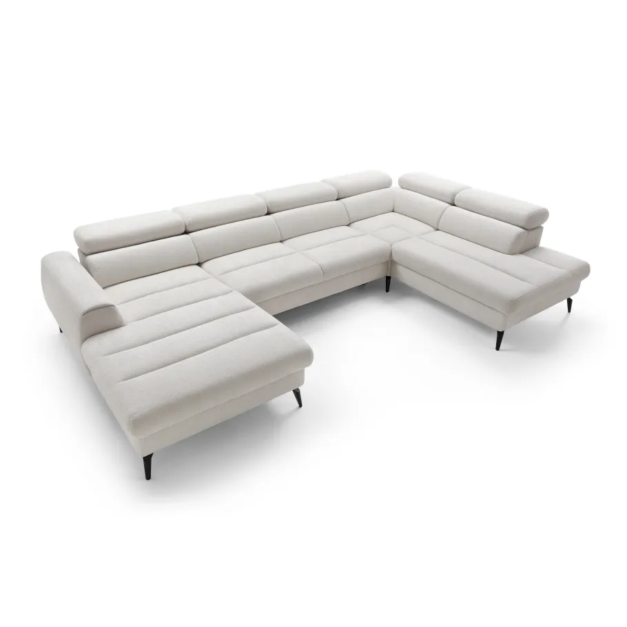 Modernes Siebensitzer-Ecksofa mit Schlaffunktion Lea U