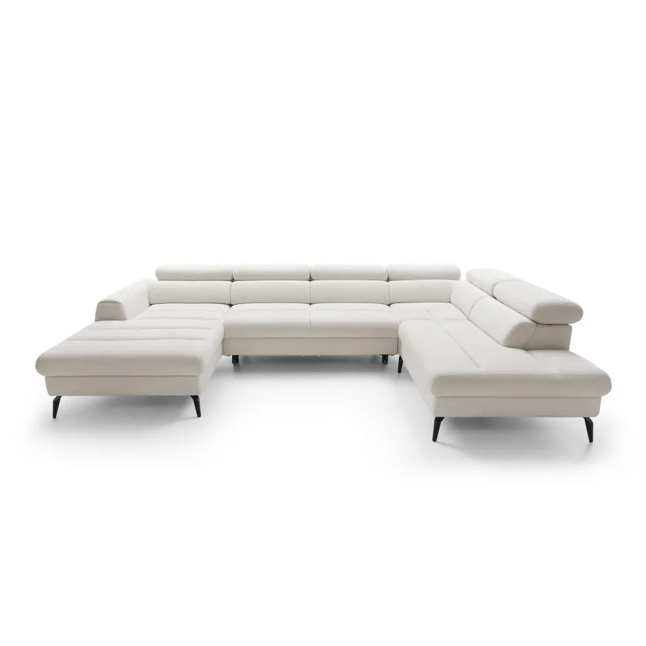 Modernes Siebensitzer-Ecksofa mit Schlaffunktion Lea U