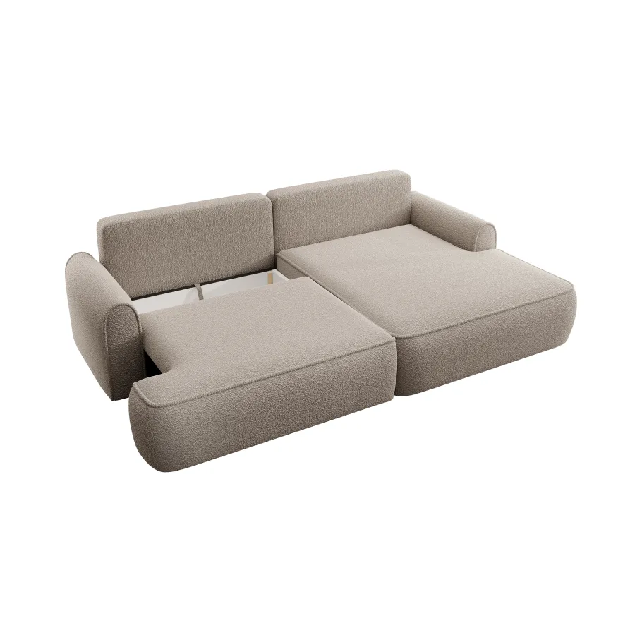 Klassisches Viersitzer-Ecksofa mit Schlaffunktion Largo