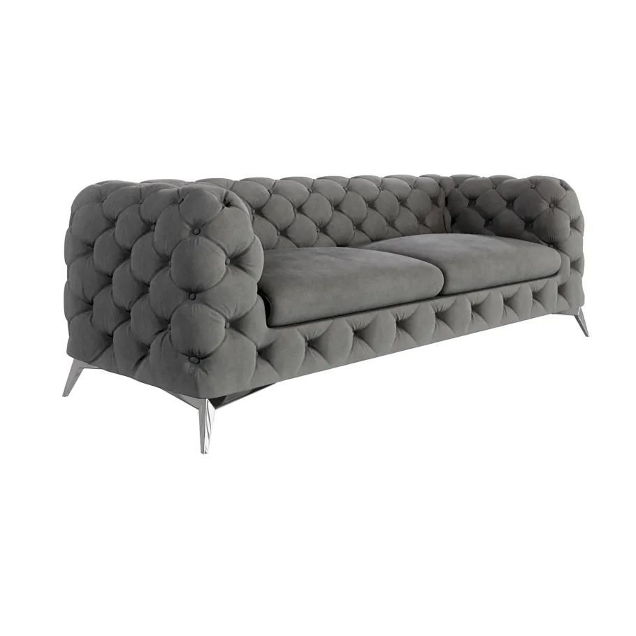 Glamour gestepptes Chesterfield TEO 2,5 Dreisitzer-Sofa
