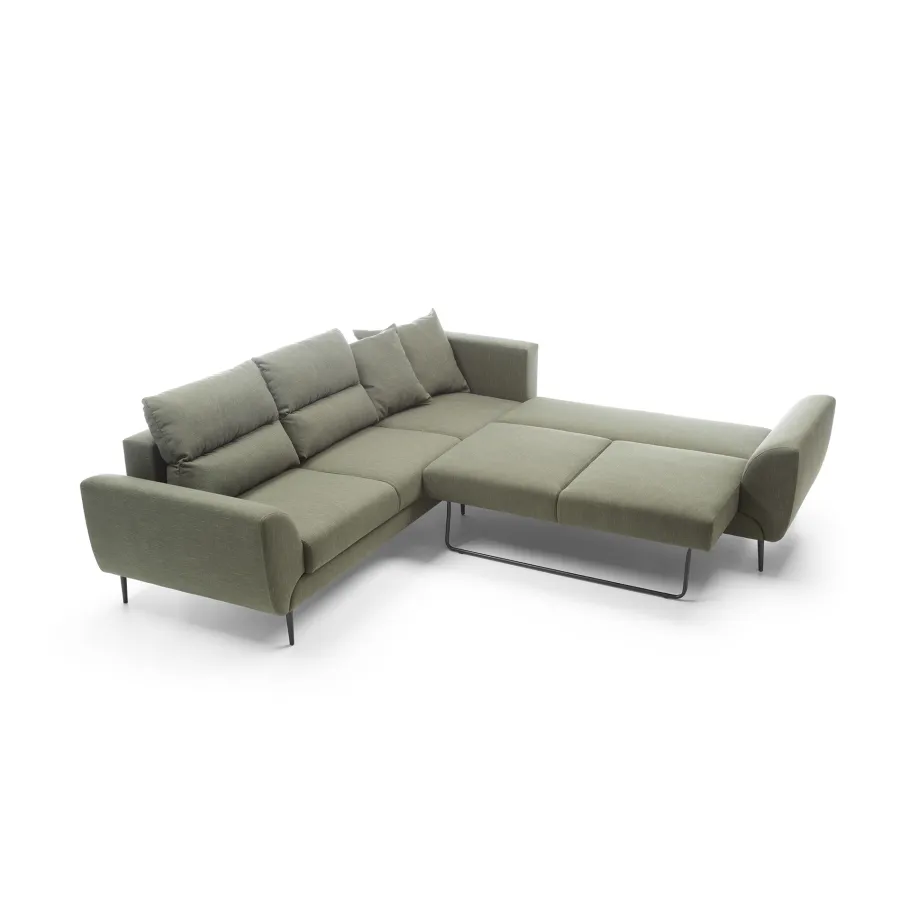 Klassisches Fünfsitzer-Ecksofa mit Schlaffunktion Alvin