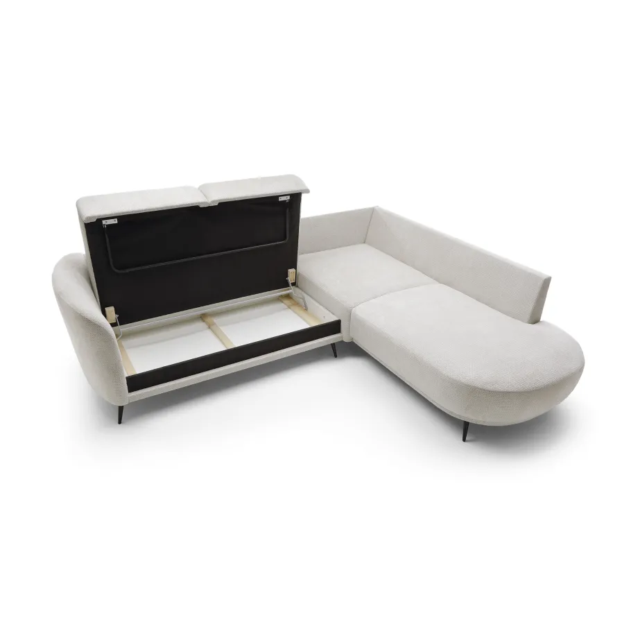 Ein modernes Fünfsitzer-Ecksofa mit Schlaffunktion Livio