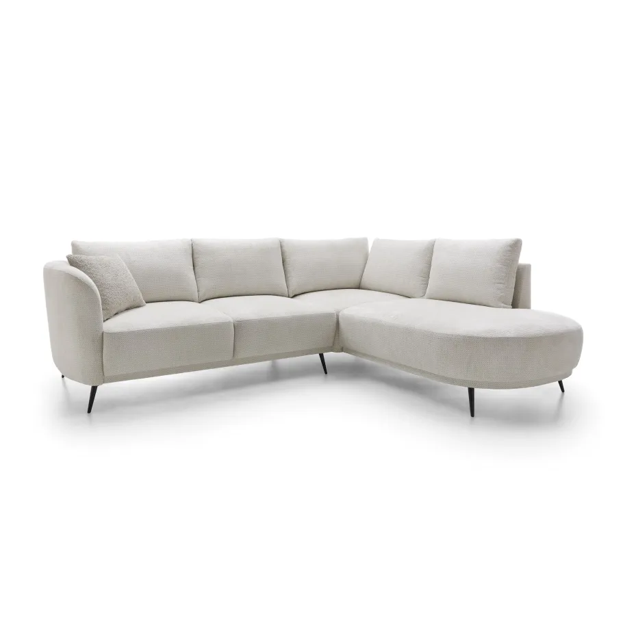 Ein modernes Fünfsitzer-Ecksofa mit Schlaffunktion Livio