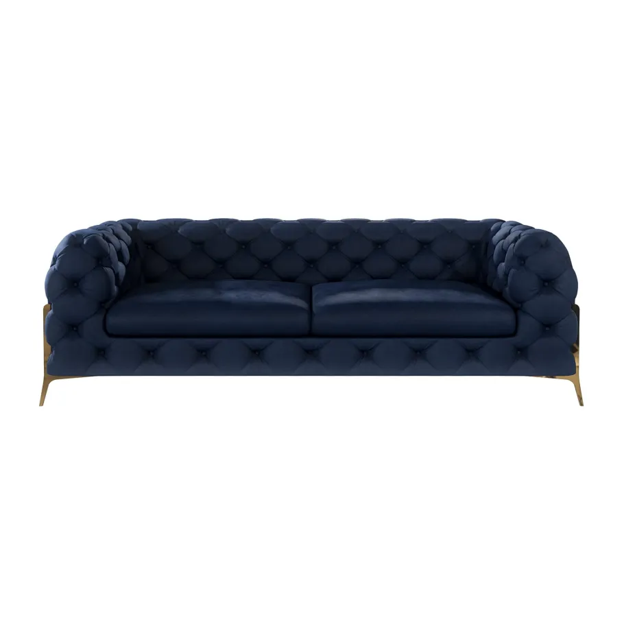 Glamour gestepptes Chesterfield TEO HIGH 2,5 Dreisitzer-Sofa