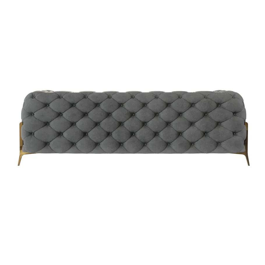 Glamour gestepptes Chesterfield TEO HIGH 2,5 Dreisitzer-Sofa