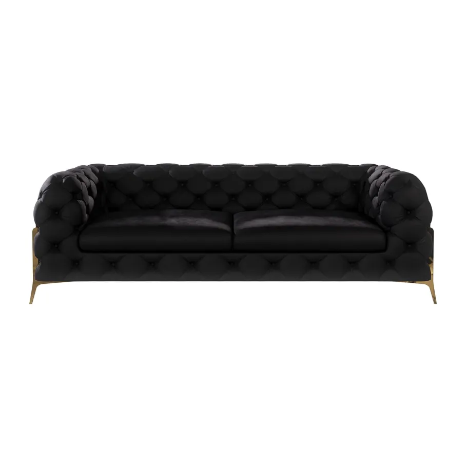 Glamour gestepptes Chesterfield TEO HIGH 2,5 Dreisitzer-Sofa