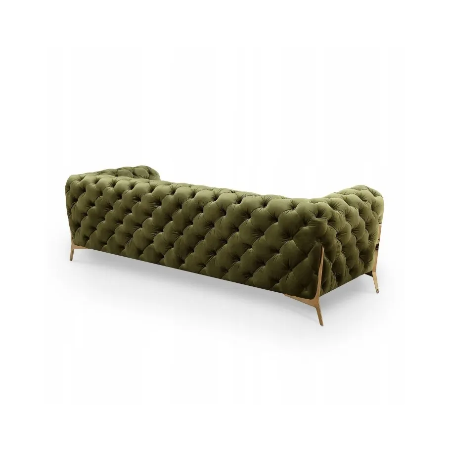 Glamour gestepptes Chesterfield TEO HIGH 3 Dreisitzer-Sofa