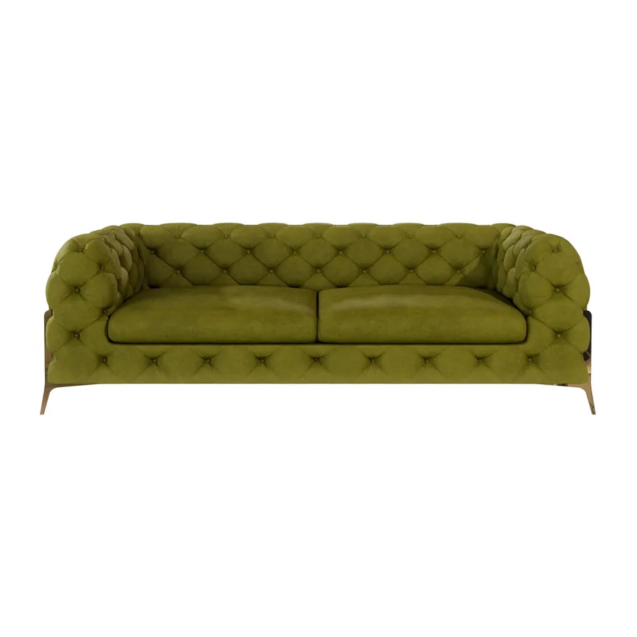 Glamour gestepptes Chesterfield TEO HIGH 2,5 Dreisitzer-Sofa