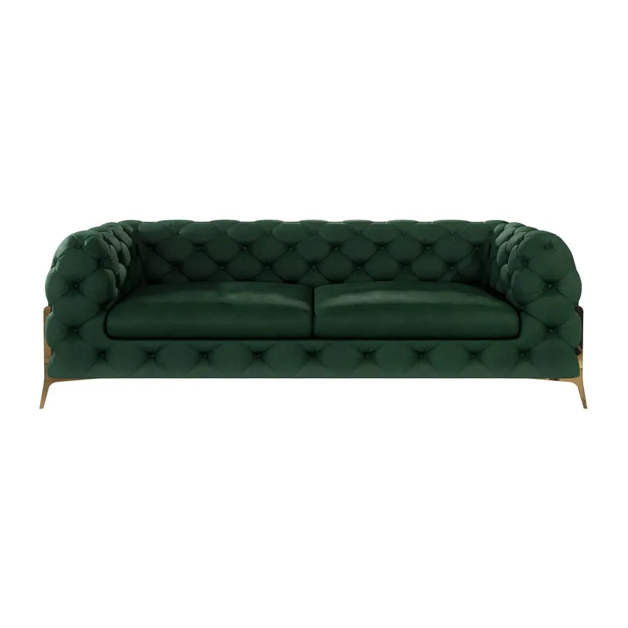 Glamour gestepptes Chesterfield TEO HIGH 2,5 Dreisitzer-Sofa