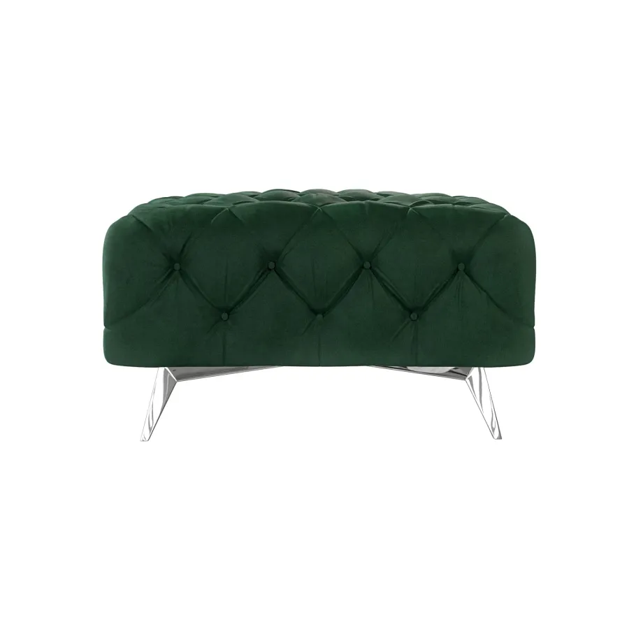 Chesterfield gesteppter Sitzpuff 80x80 TEO