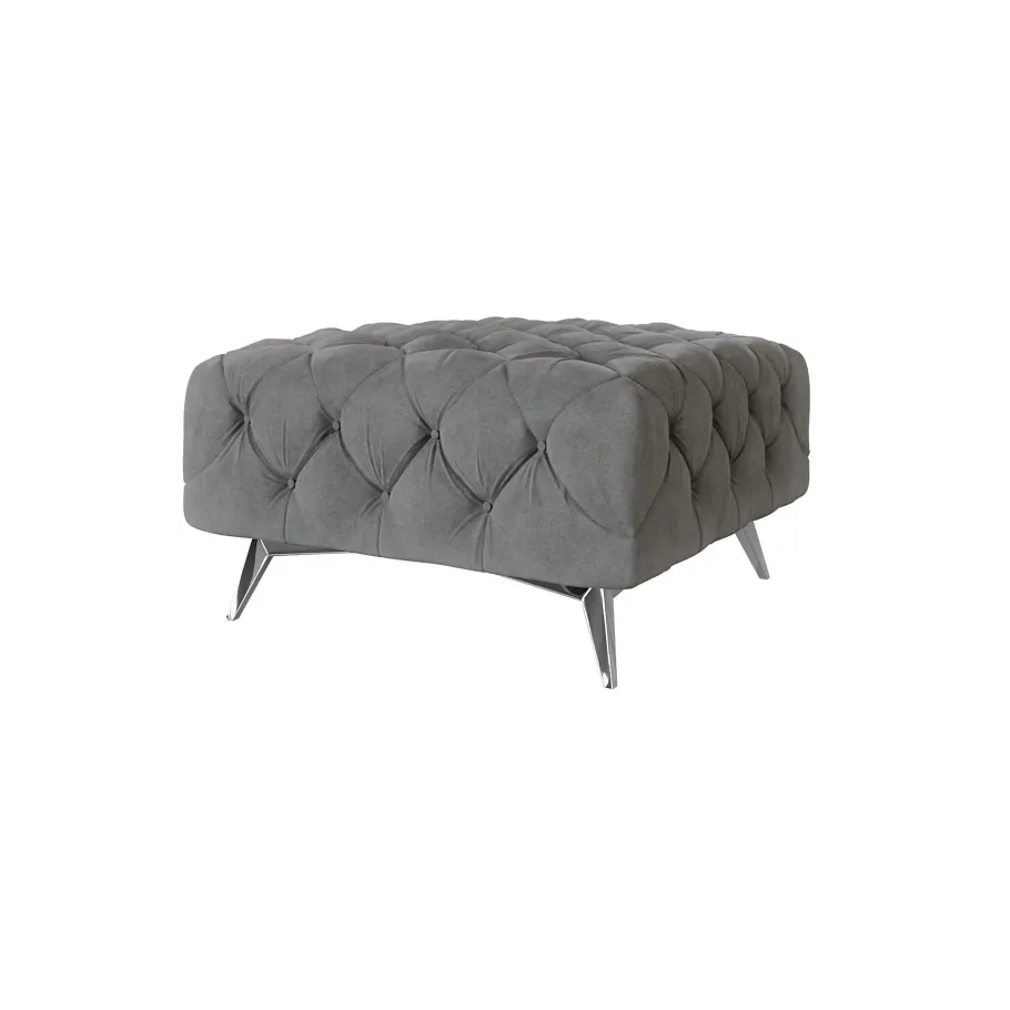 Chesterfield gesteppter Sitzpuff 80x80 TEO