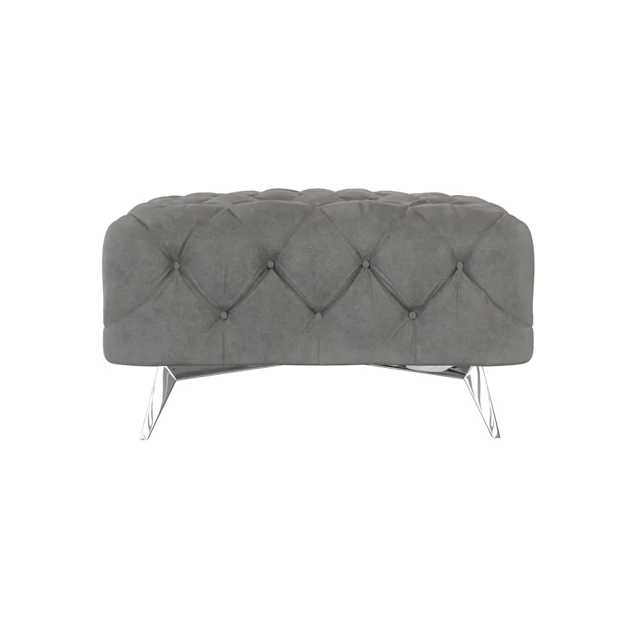 Chesterfield gesteppter Sitzpuff 80x80 TEO