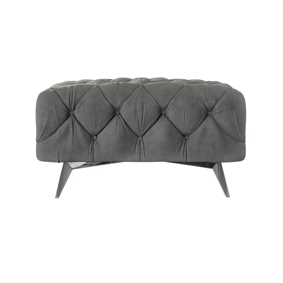 Chesterfield gesteppter Sitzpuff 80x80 TEO