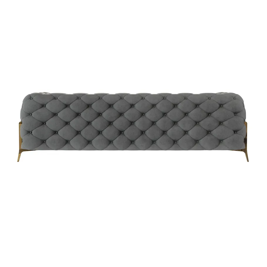 Glamour gestepptes Chesterfield TEO HIGH 3 Dreisitzer-Sofa