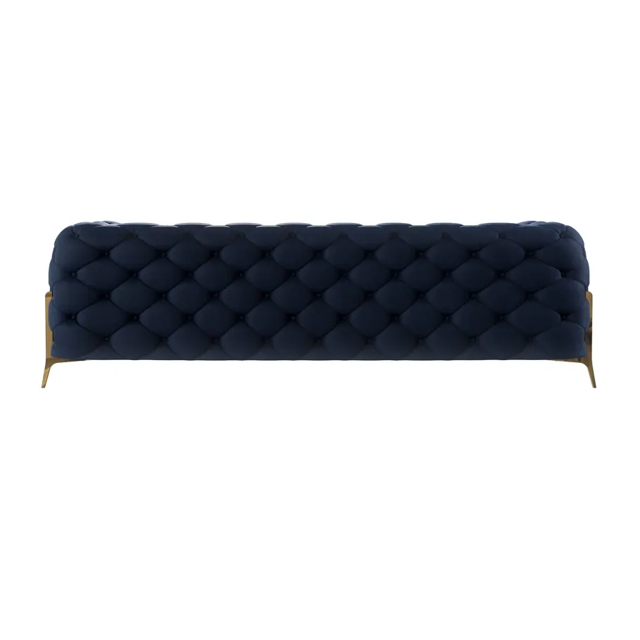 Glamour gestepptes Chesterfield TEO HIGH 3 Dreisitzer-Sofa