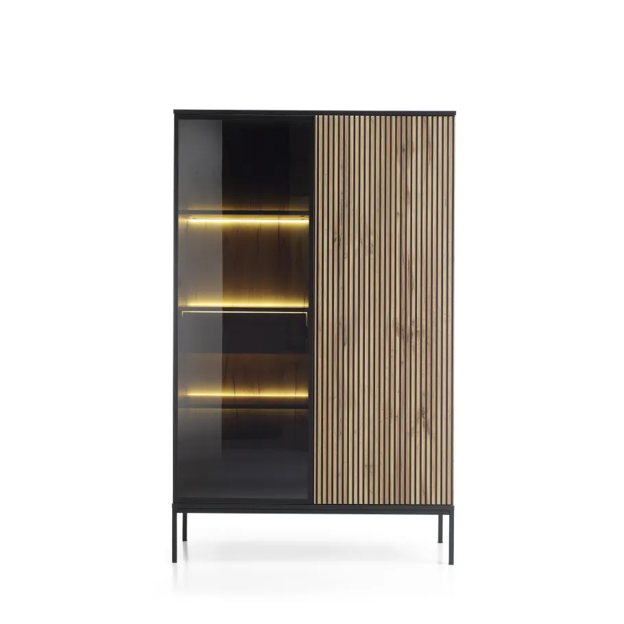 Hohe Vitrine mit Resto WTSZ104 LED-Beleuchtung