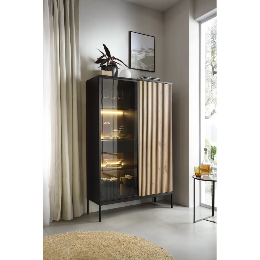 Hohe Vitrine mit Resto WTSZ104 LED-Beleuchtung