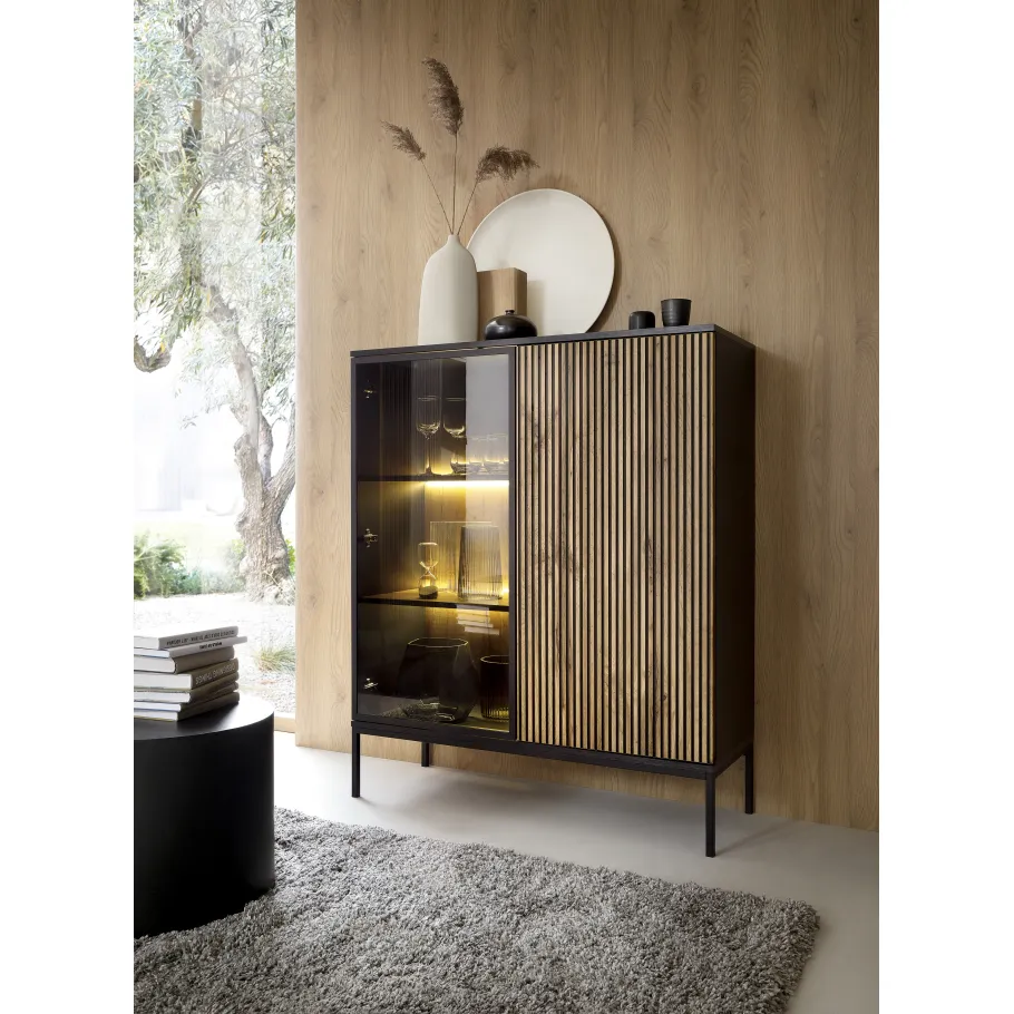 Niedrige Vitrine mit Resto WT104 LED-Beleuchtung