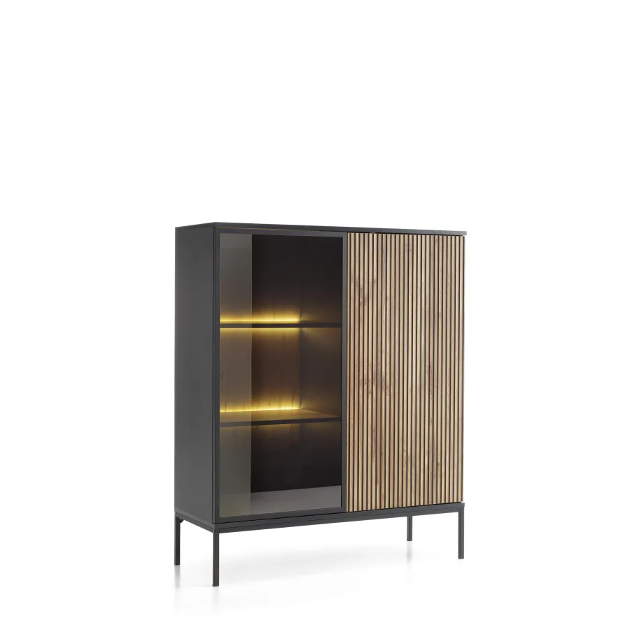 Niedrige Vitrine mit Resto WT104 LED-Beleuchtung
